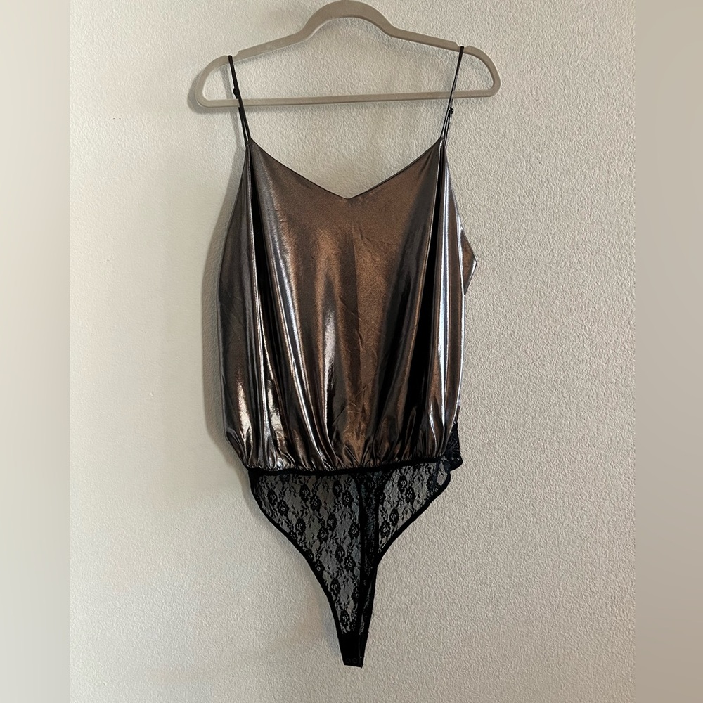 Free people Intimately Silver Top bodysuits  Size L